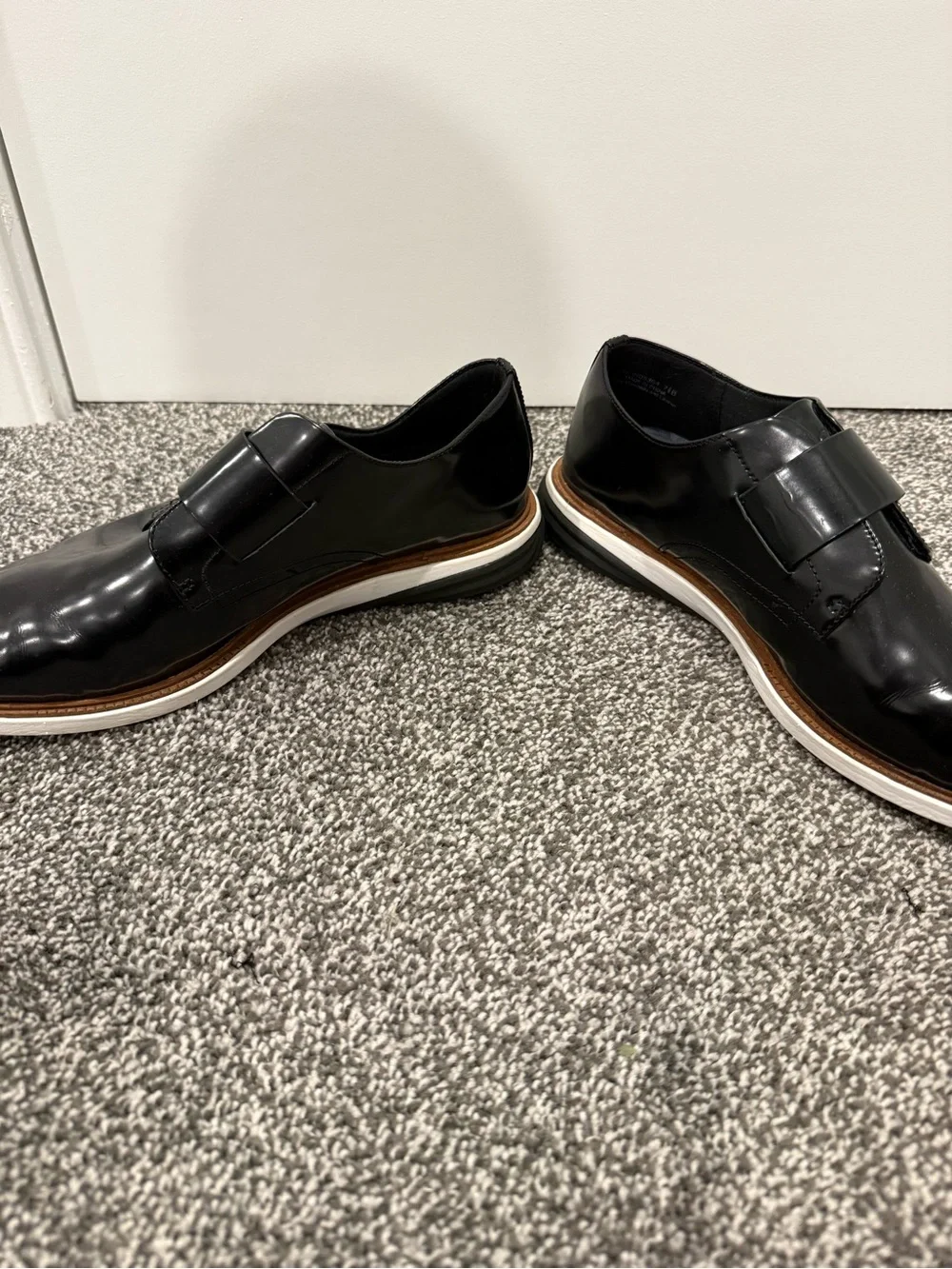 Cole Haan Black Monk Loafers in Black